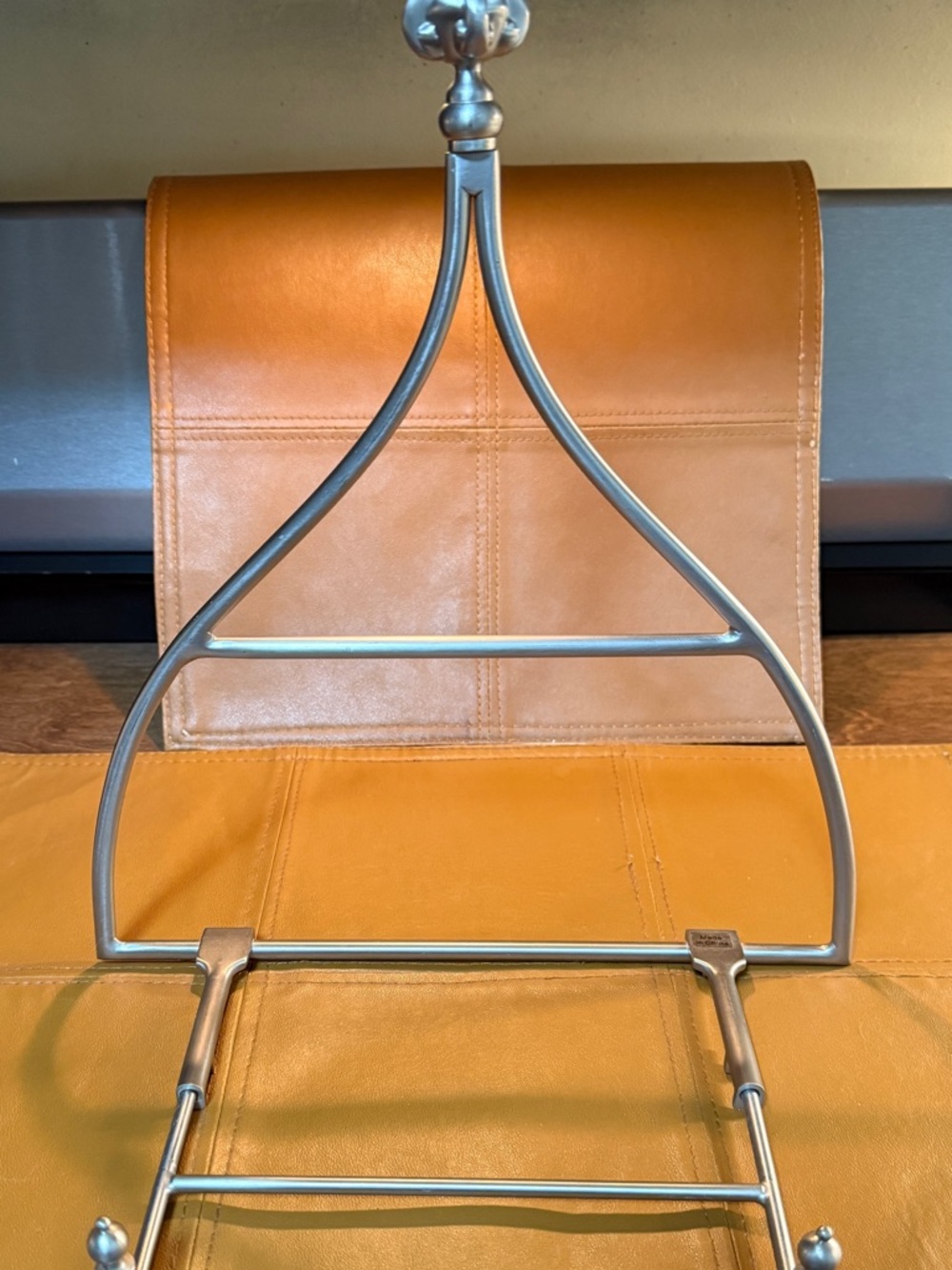 Southern Living At Home Orange Leatherette Toast Rack Display